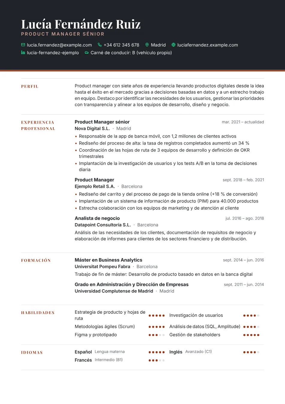 Plantilla Ejecutiva
